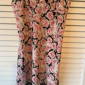 Oscar de la Renta Pink Label Black and Pink Robe